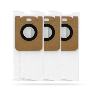 Dreame D10 Plus dust bags 3-pack with 2.5L capacity and cardboard tags