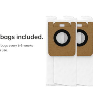 Three Dreame L10s Ultra dust bags with instructions for replacement.