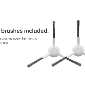 Dreame L20 Ultra side brushes included with replacement instructions.